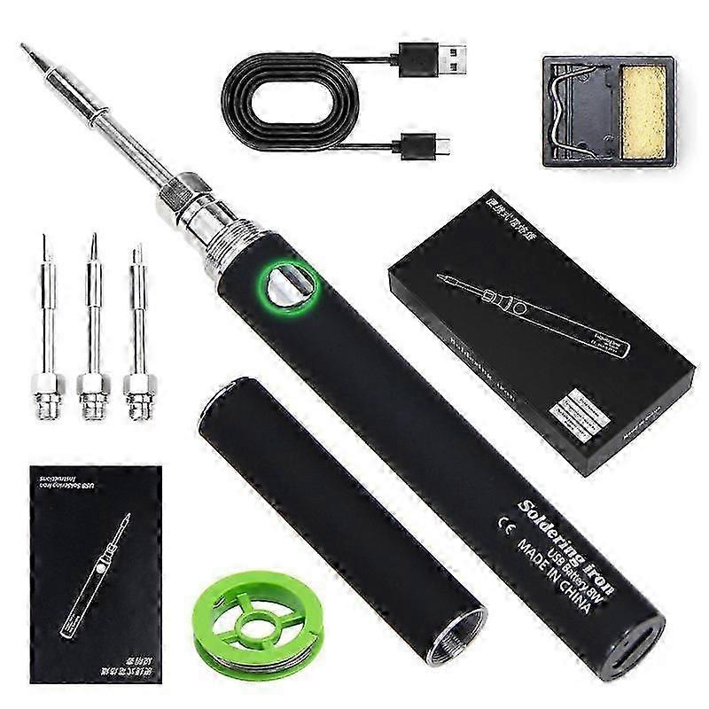 Wireless Portable Soldering Iron Kit with Rechargeable Pen and Iron Tip for DIY Repairs