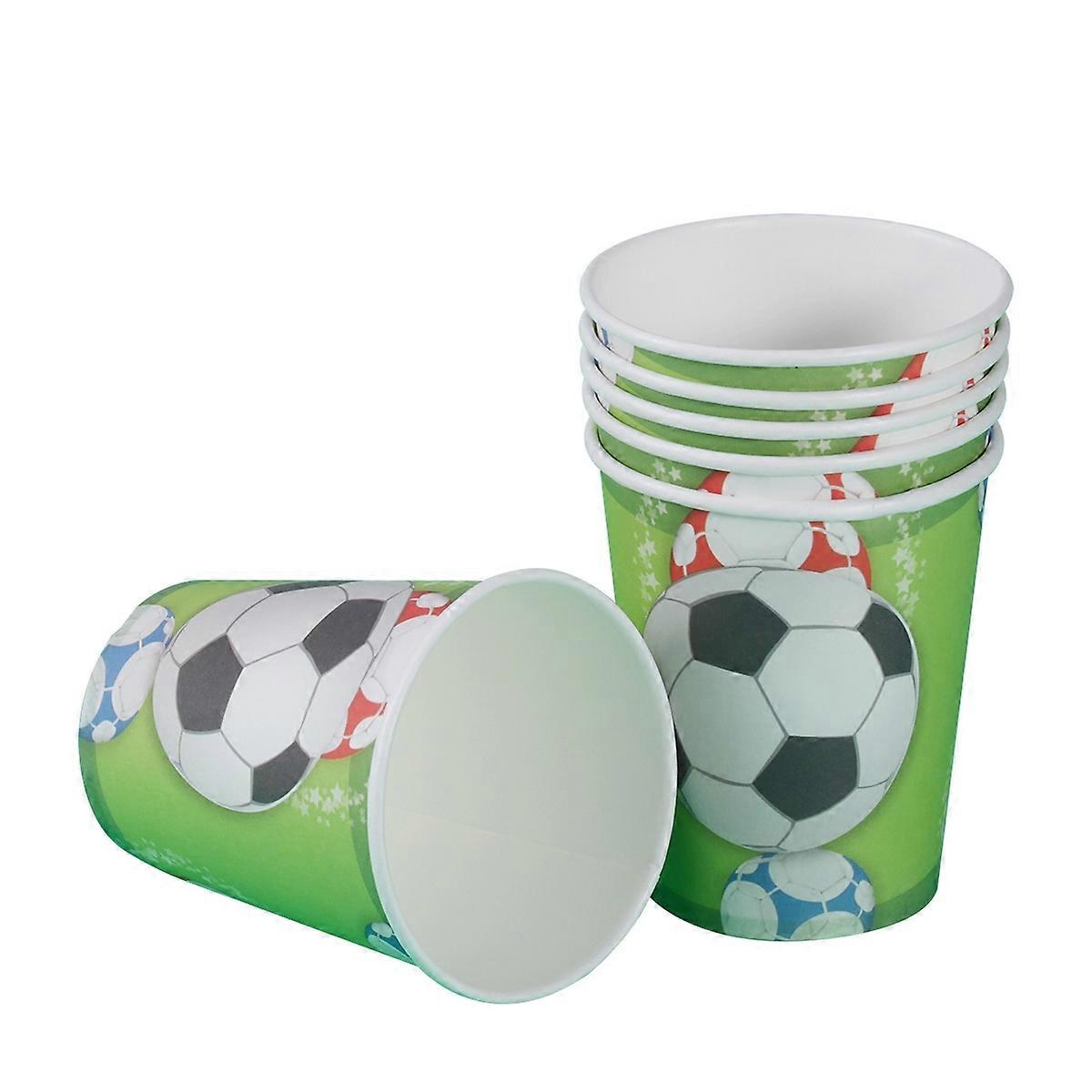 Disposable Drink Cups for Drinking 6Pcs Paper Cups Green for Birthday
