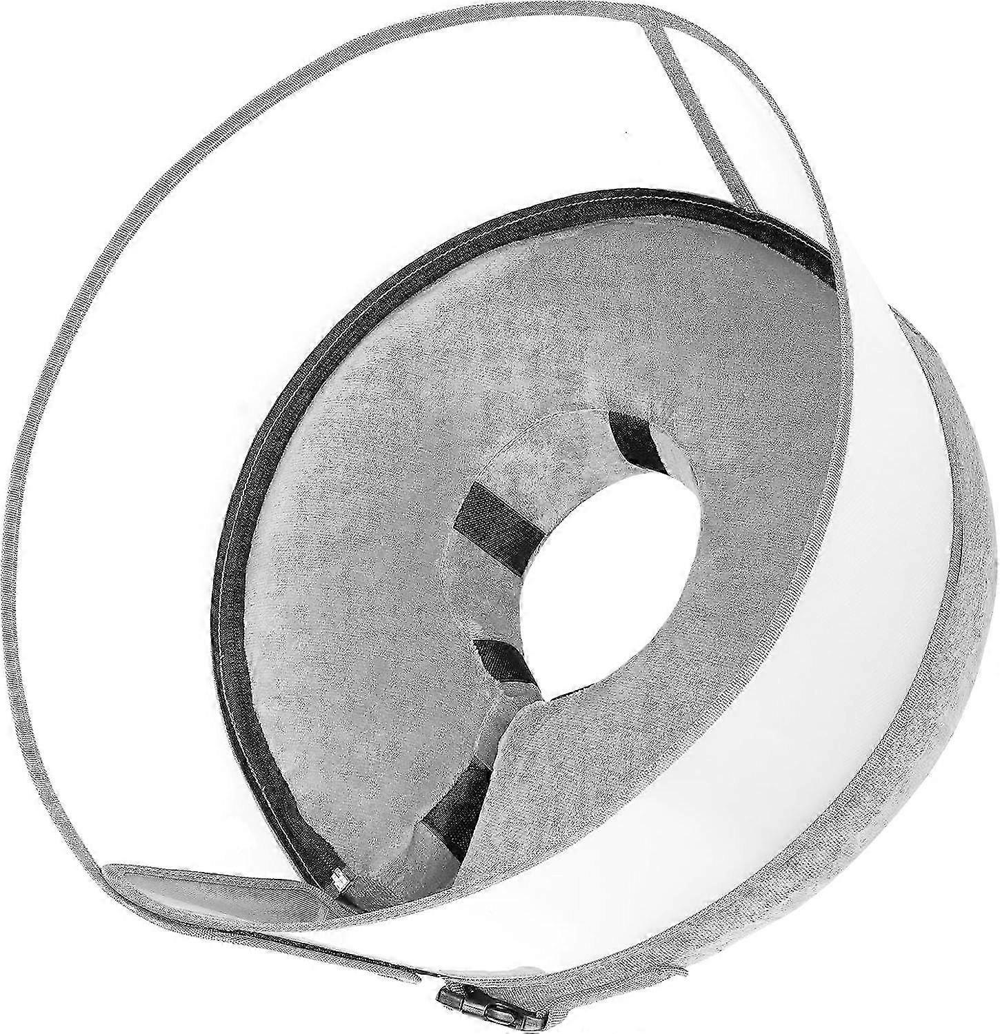 WJSMInflatable Dog Cone Collar, Soft Dog Donut Collar After Surgery, 2-in-1 Dog Cone Alternative with Detachable Anti-Licking Shield, Soft Cone for Do