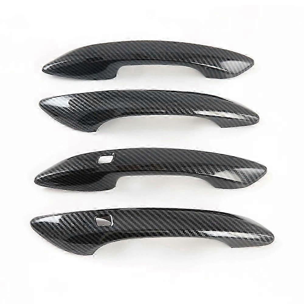 Carbon Fiber Texture Door Handle Panel Cover Trim Set for 10th DN8 2020 (4pcs)