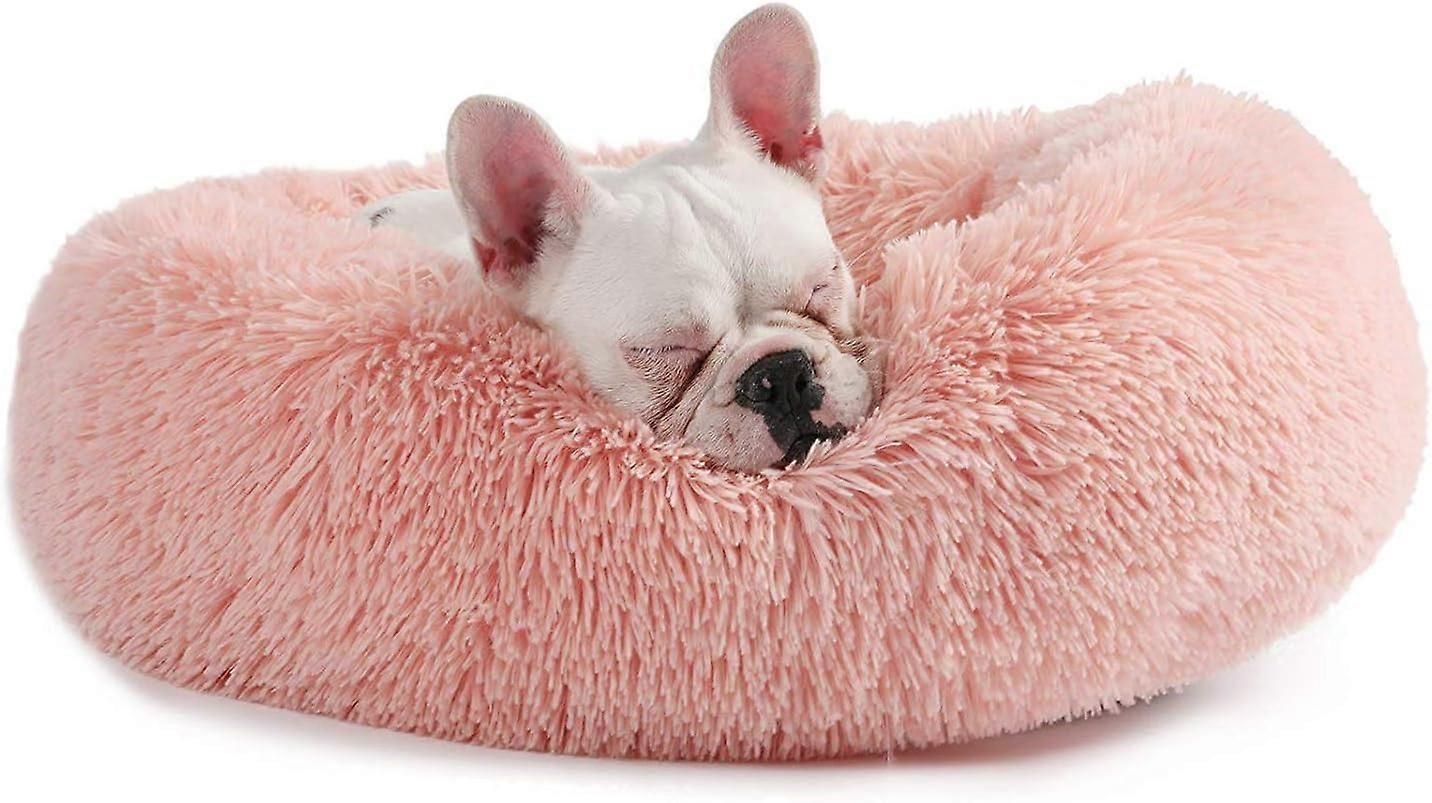 Washable Dog Bed Plush Round Pet Bed