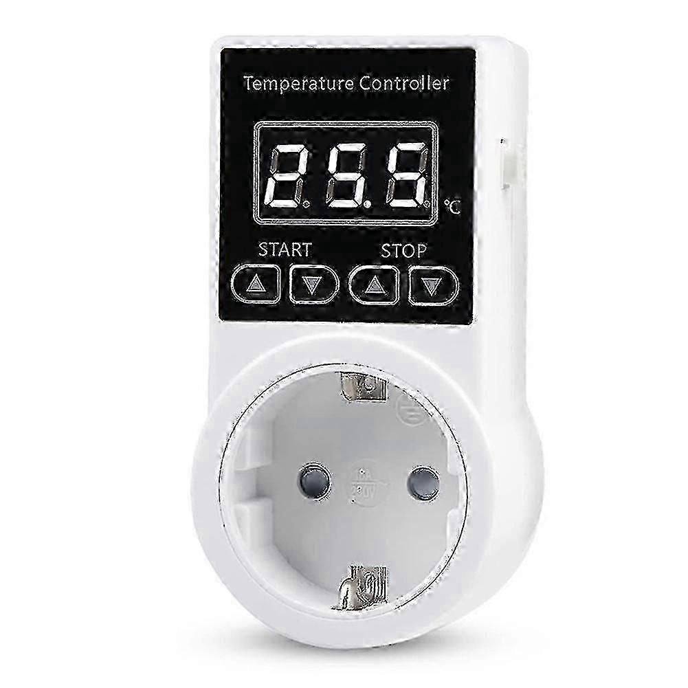 1pcs Thermostat Socket With Sensor, Digital Temperature Controller Socket, Waterproof Temperature