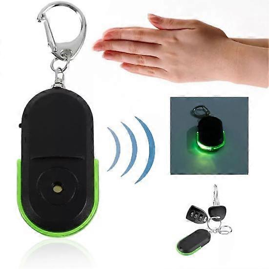 Anti-loss Device Key Finder with Whistle Activation LED Lights Easy To Use Battery Powered Key Chain Locator Device