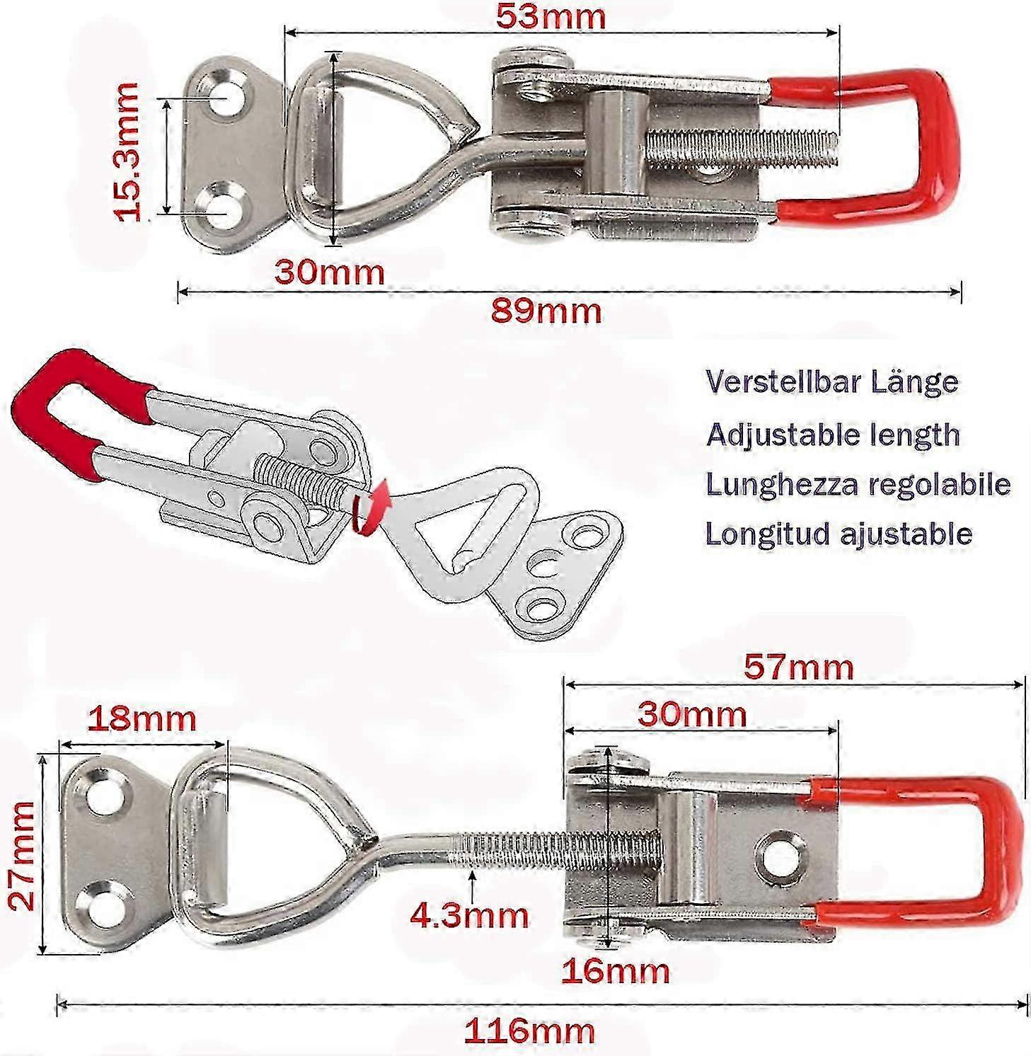 2pcs - Fixed Clamp With Hole Lock - [small Iron Galvanized With Hole Lock] 2025