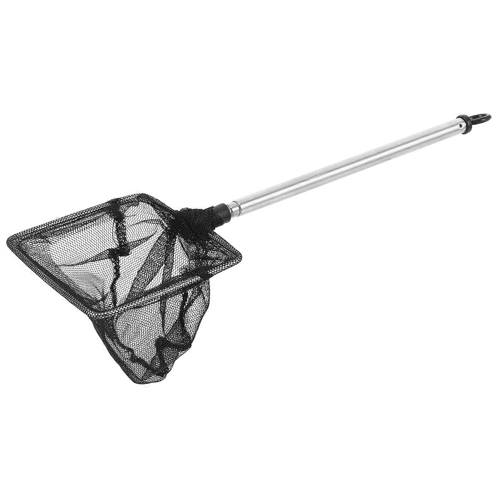 Aquarium Telescopic Fish Net with Stainless Steel Mesh for Debris Removal 3Pcs