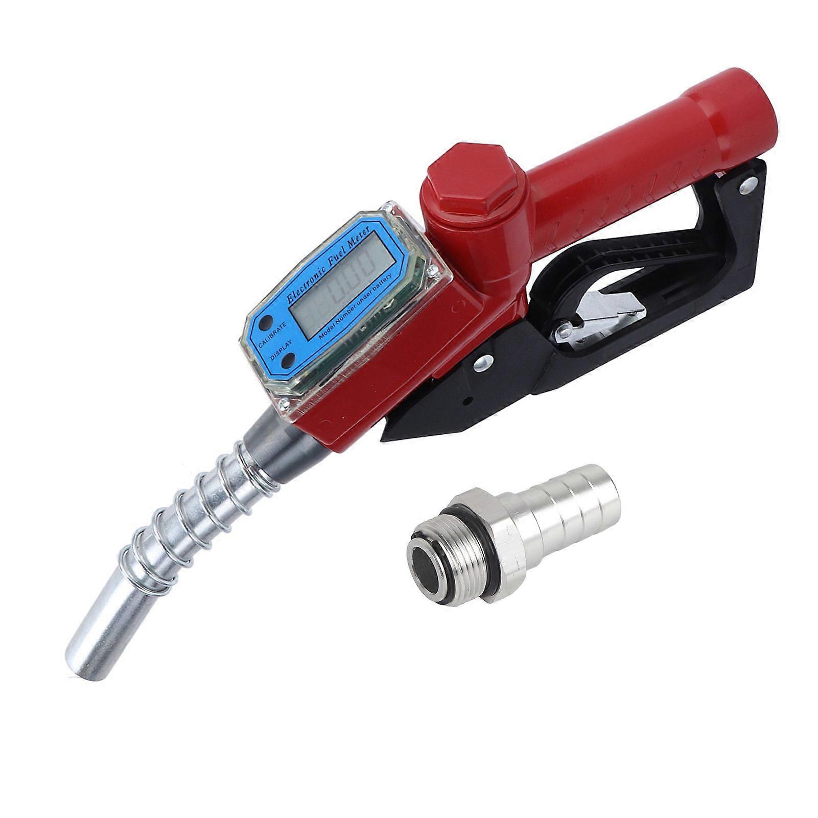 1pc Digital Fuel Oil Gasoline Nozzle Gun Fueling Nozzle with Flow Meter