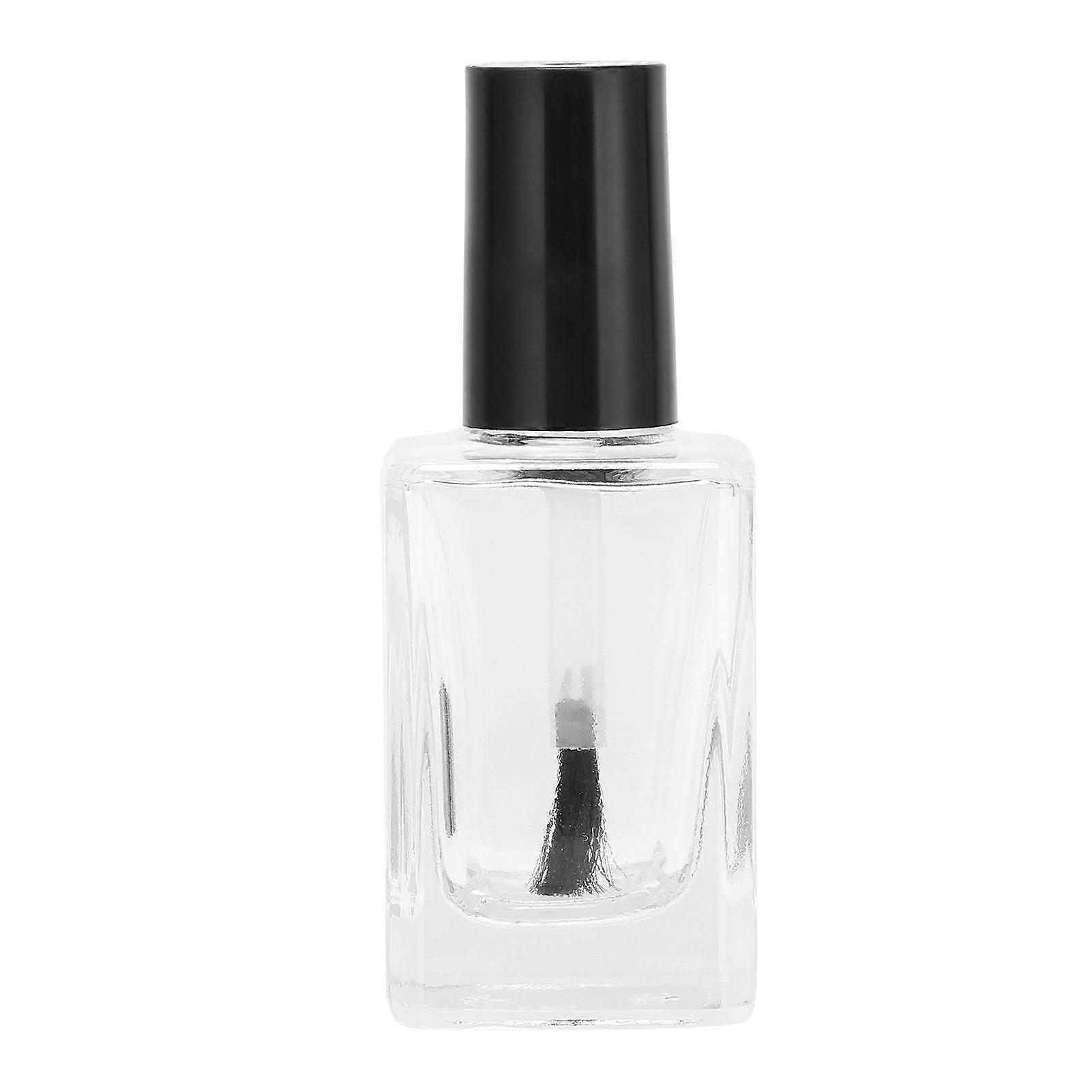 Transparent Empty Nail Polish Bottle with Cap Brush Clear Nail Polish Container 10ml