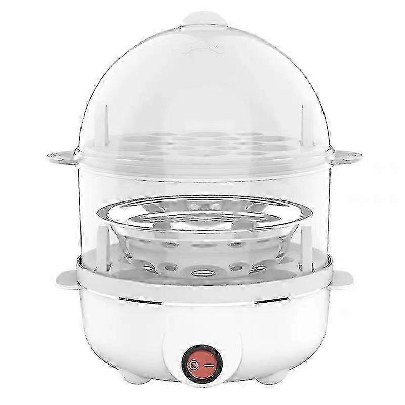 Electric Egg Cooker Double-Layer Multi-Function Egg Cooker Corn Milk Quick Breakfast Egg Steamer Easy Install Easy to Use EU Plug