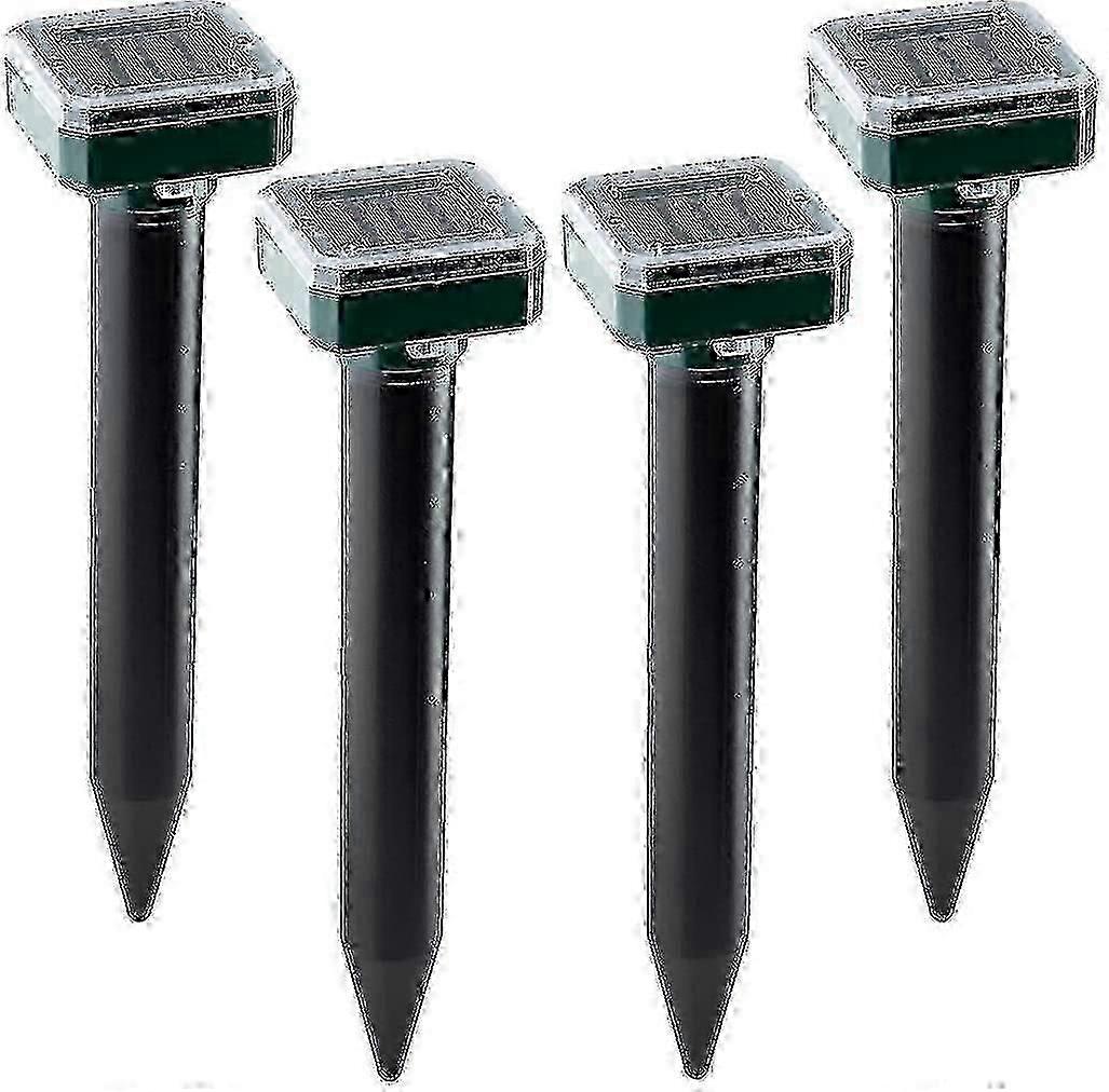 Solar Power Ultrasonic Mole Repellents, Upgrading Mole/mouse Etc 4pack