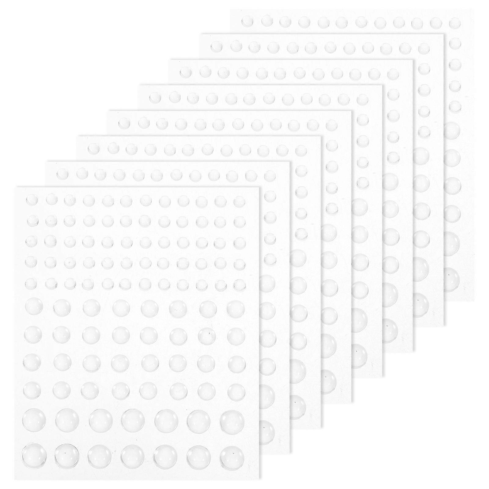 Clear Acrylic Dewdrop Stickers for DIY Hairpin Making 32 Sheets