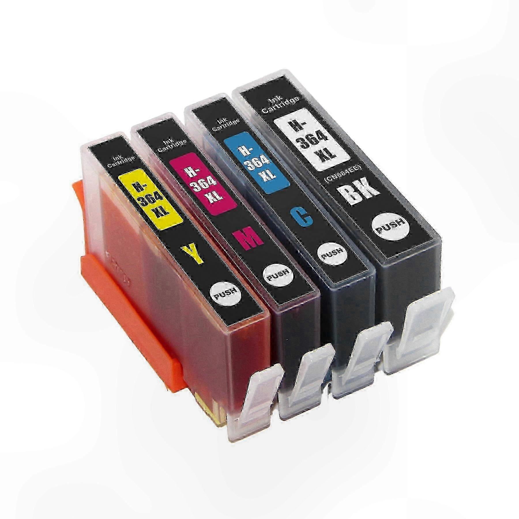 Ink Cartridge Set for 364/364XL Printers, 4-Pack High Capacity Replacement