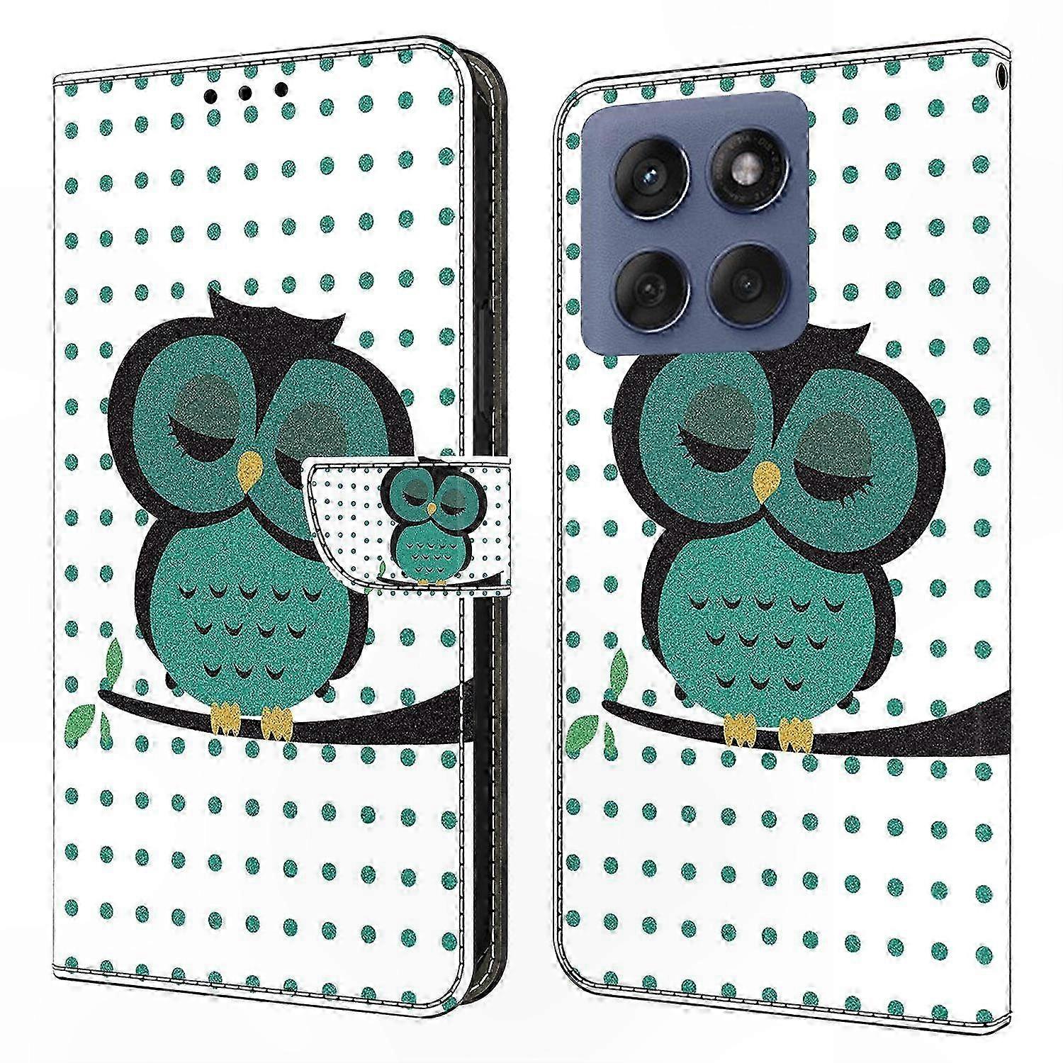 Magnetic Clasp Leather Wallet Case with 3D Pattern for 5G Phones