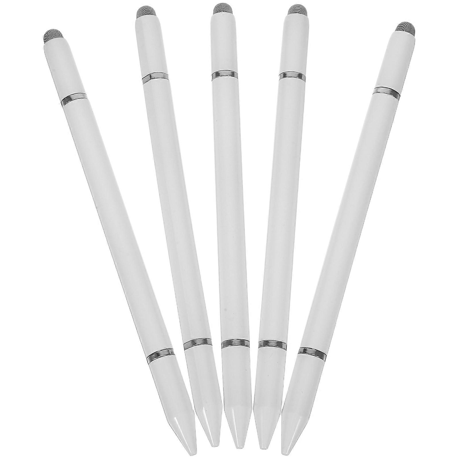 Plastic Magnetic Stylus Pen for Tablets Precision Drawing 10Pcs White