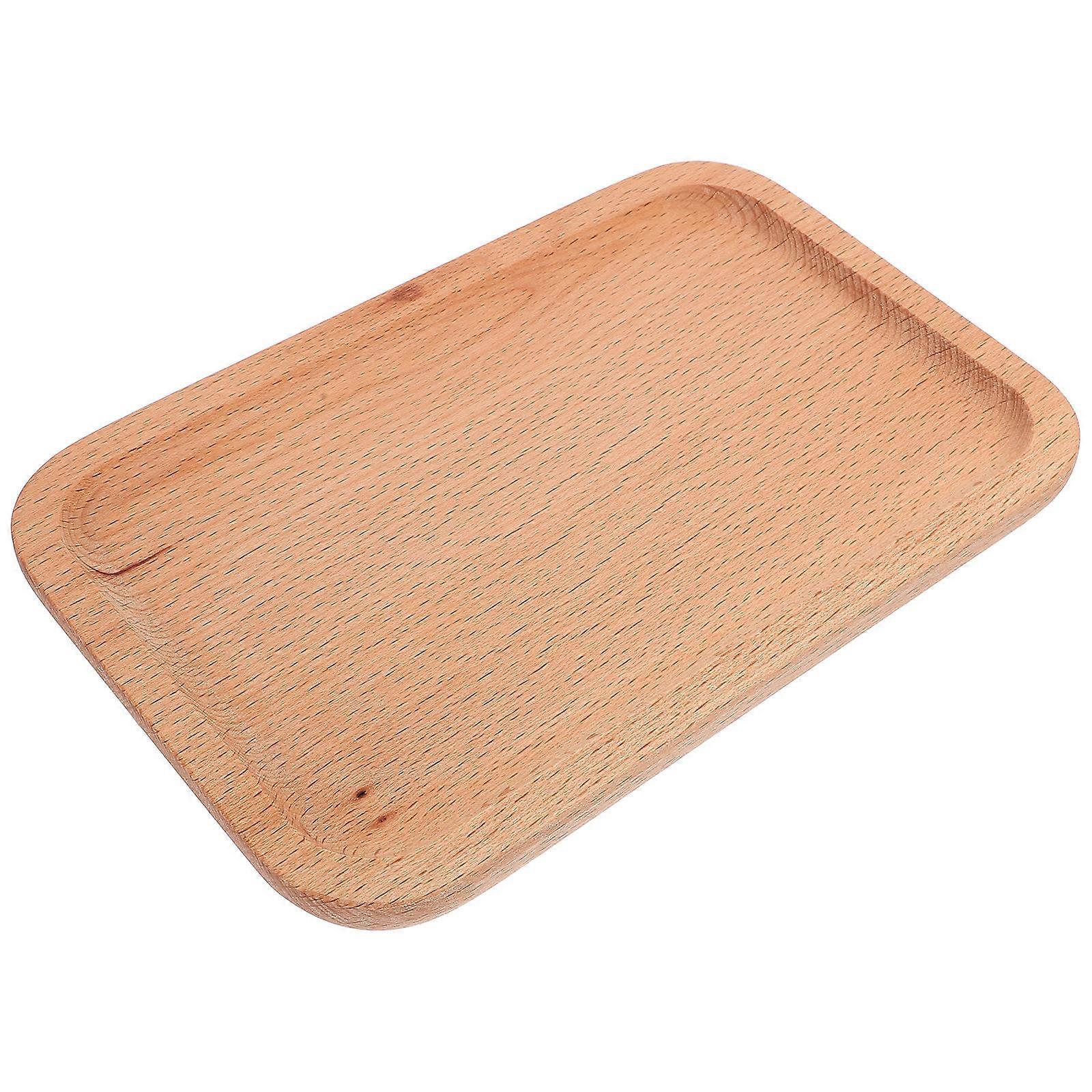 Versatile 3Pcs Rectangular Wooden Tray For Dining And Restaurant Use Beige For Various Occasions