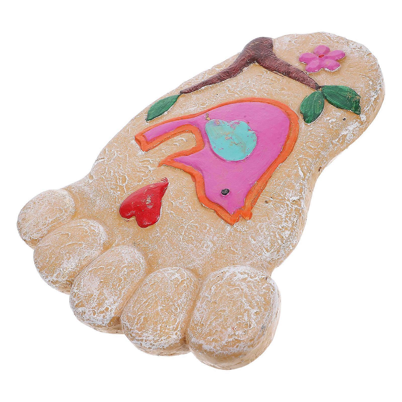 Garden Stepping Stone For Villa and Courtyard Decoration Footstep Design Resin Material 1Set
