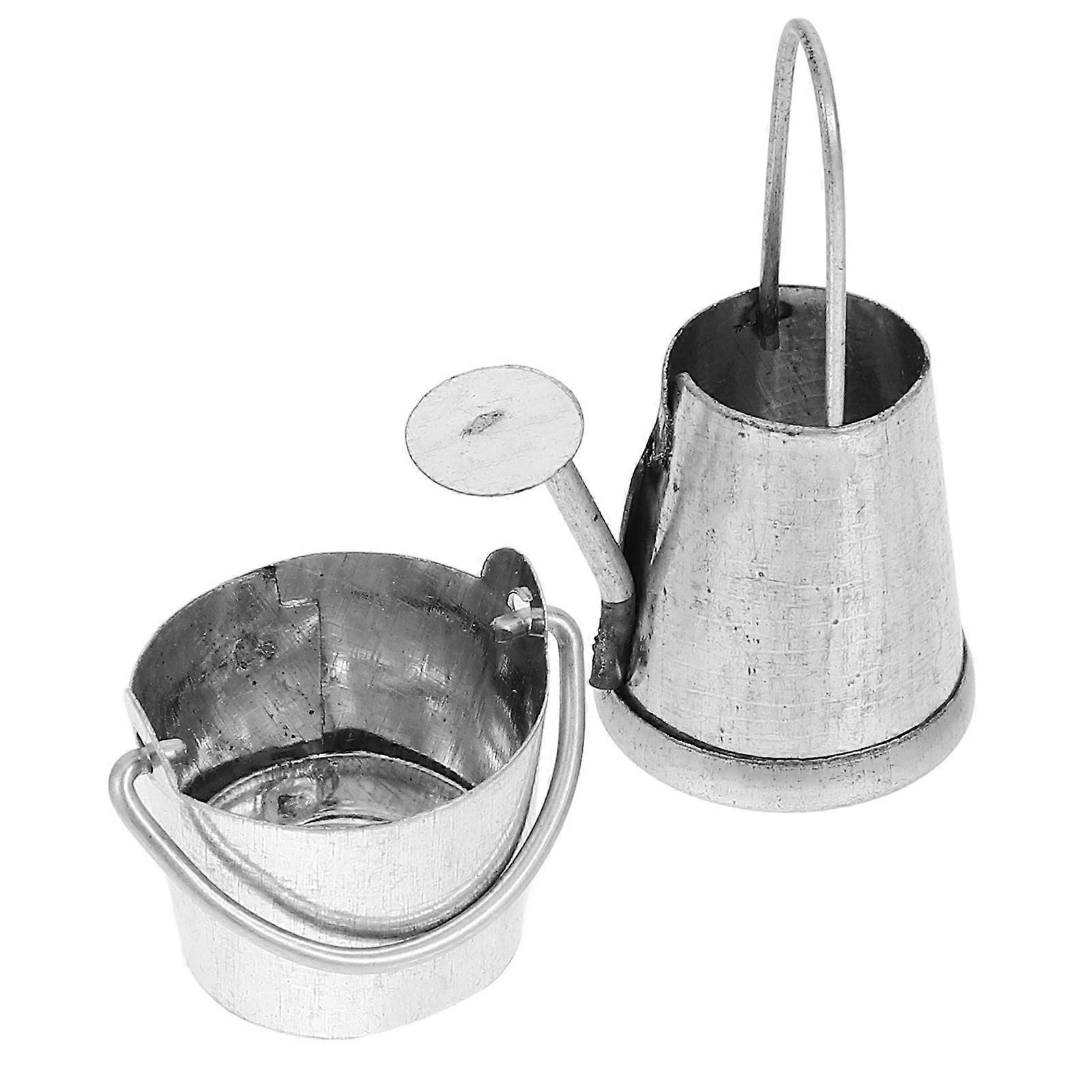 Miniature Ornament Mini Bucket Model for Home Use 4Pcs Set