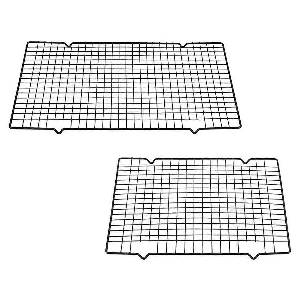 Baking Cooling Rack for Cake Preparation 6Pcs Black Rectangle Design