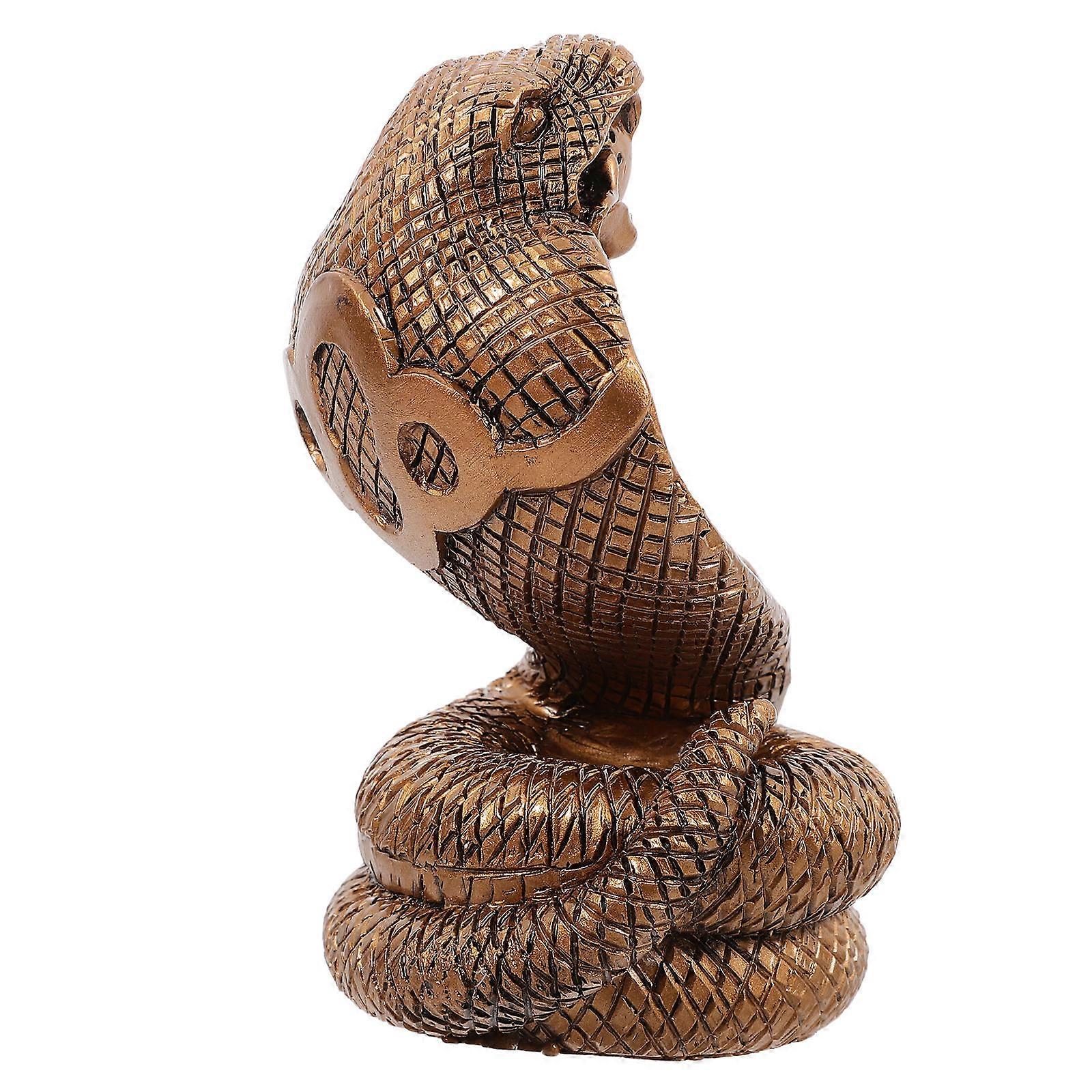 Resin Snake Figurines for Decoration 3Pcs Chinese Style Snake Statue