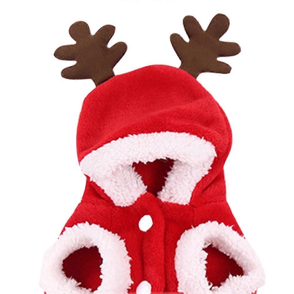Hooded Jacket For Autumn Winter Use Designed For Pet Dogs With Comfortable Flannel Keeping Warm 1 Set