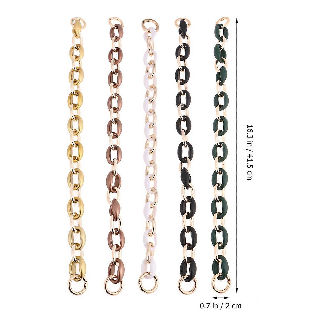 Purse Chain Replacement Decorative Chain for Purse Golden Acrylic and Alloy Bag and Purse Accessories Daily Use 1Pack
