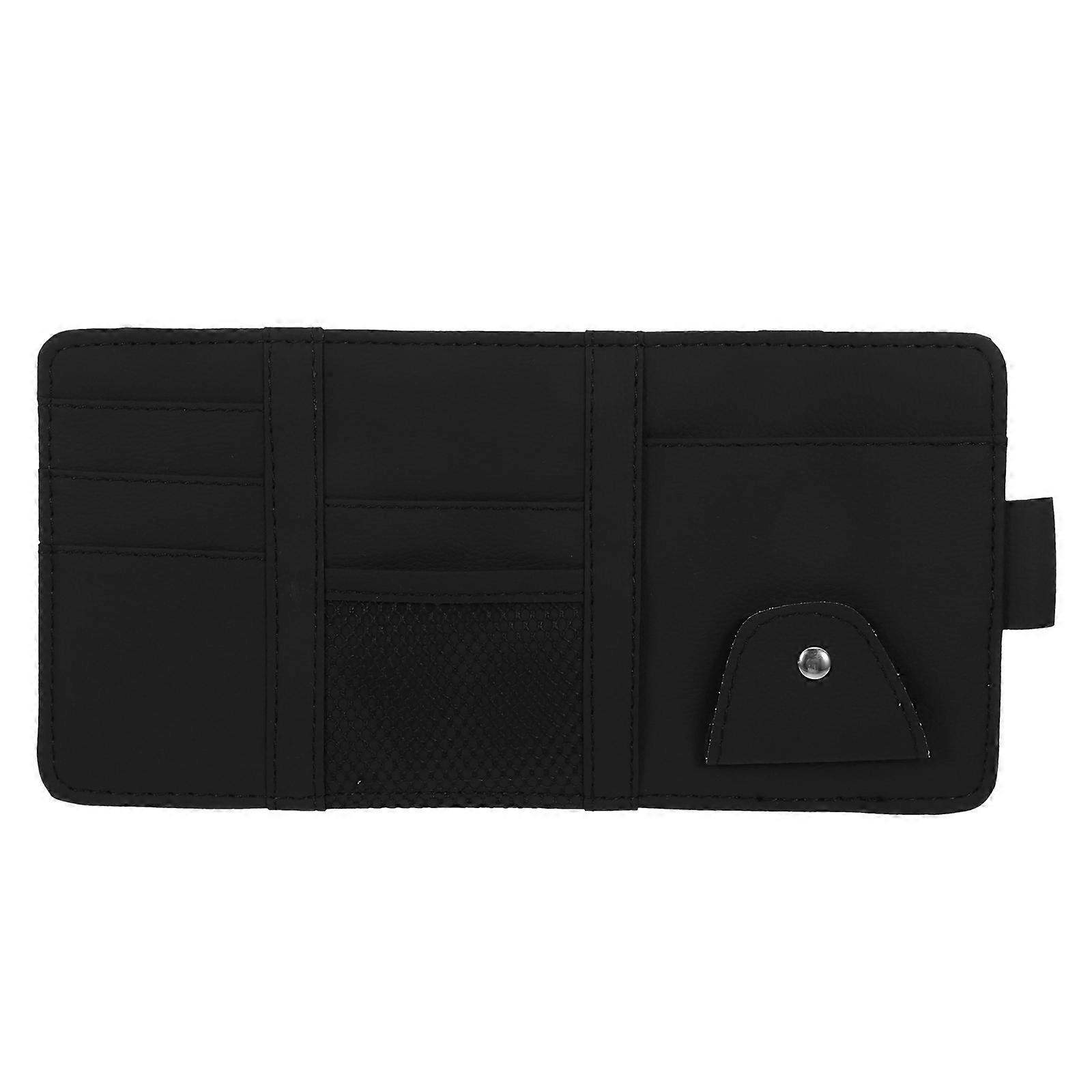 Visor Organizer PU Black Holder for Storage Use 4Pcs Set