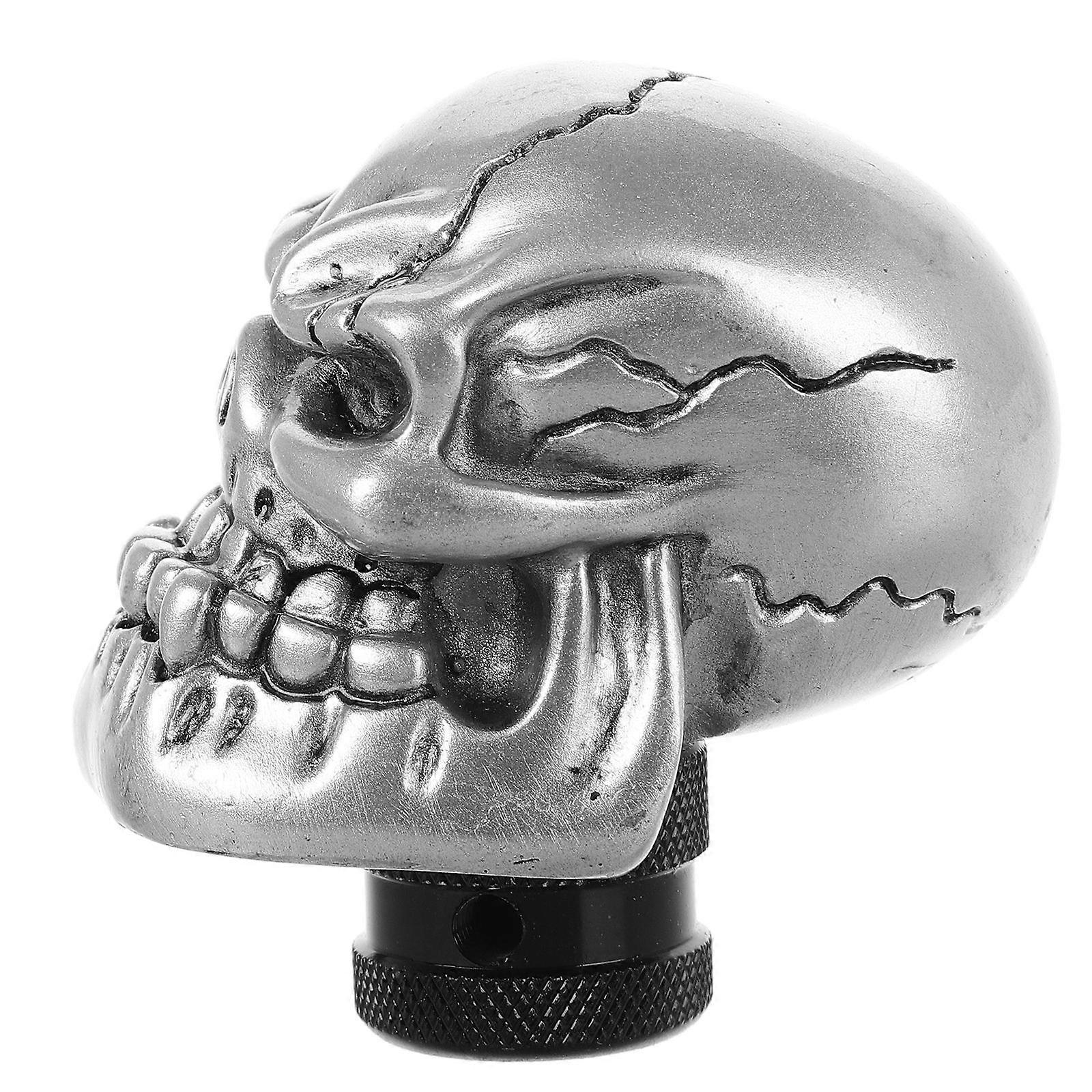 3Pcs Silver Resin Gear Shift Knob for Manual Gear Unique Skull Head