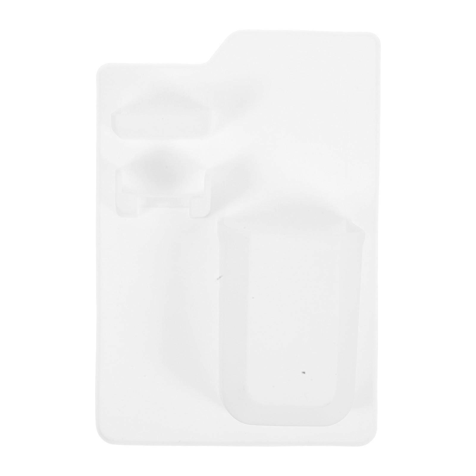 Storage Rack Toothbrush Rack for Storage Use 3Pcs Wall-Mounted Silicone Holder White