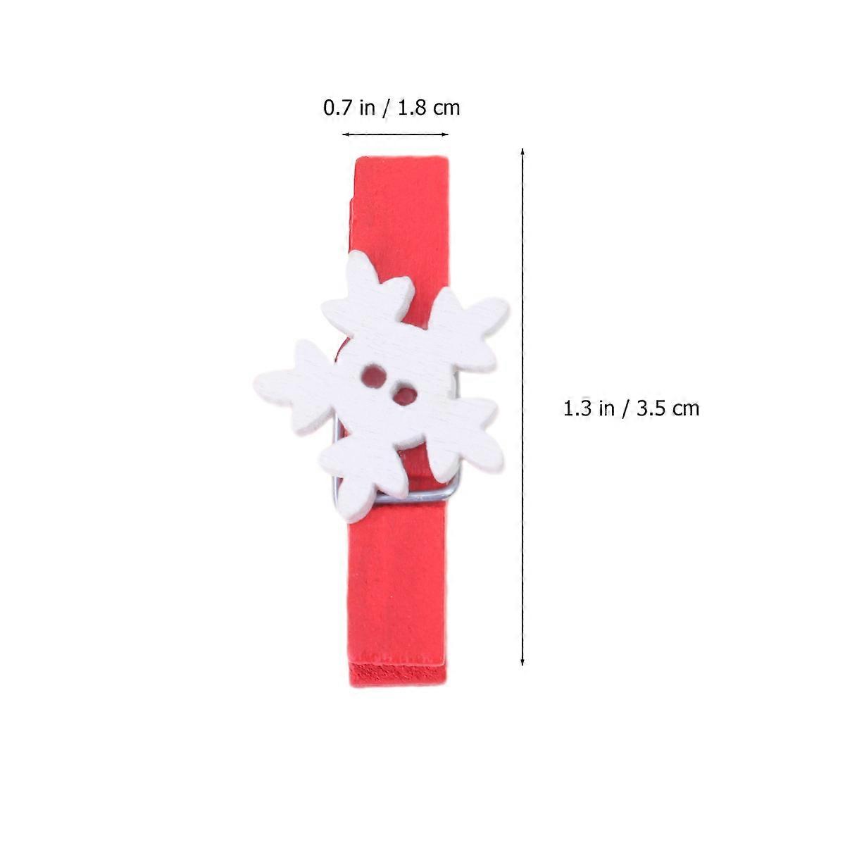 50 Pcs Holiday Paper Clamps in Assorted Color for Christmas Decorations and Craft Projects with Festive Snowflake Style