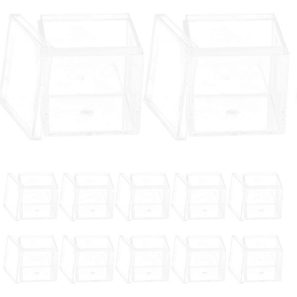 Transparent Square Box Acrylic Candy Holder for Storage 60Pcs