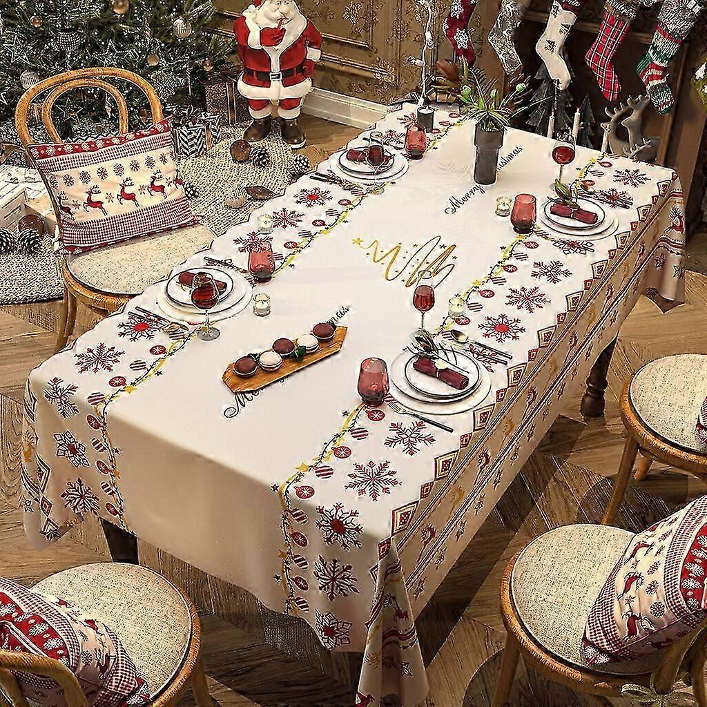 Christmas pattern table runner and tablecloth