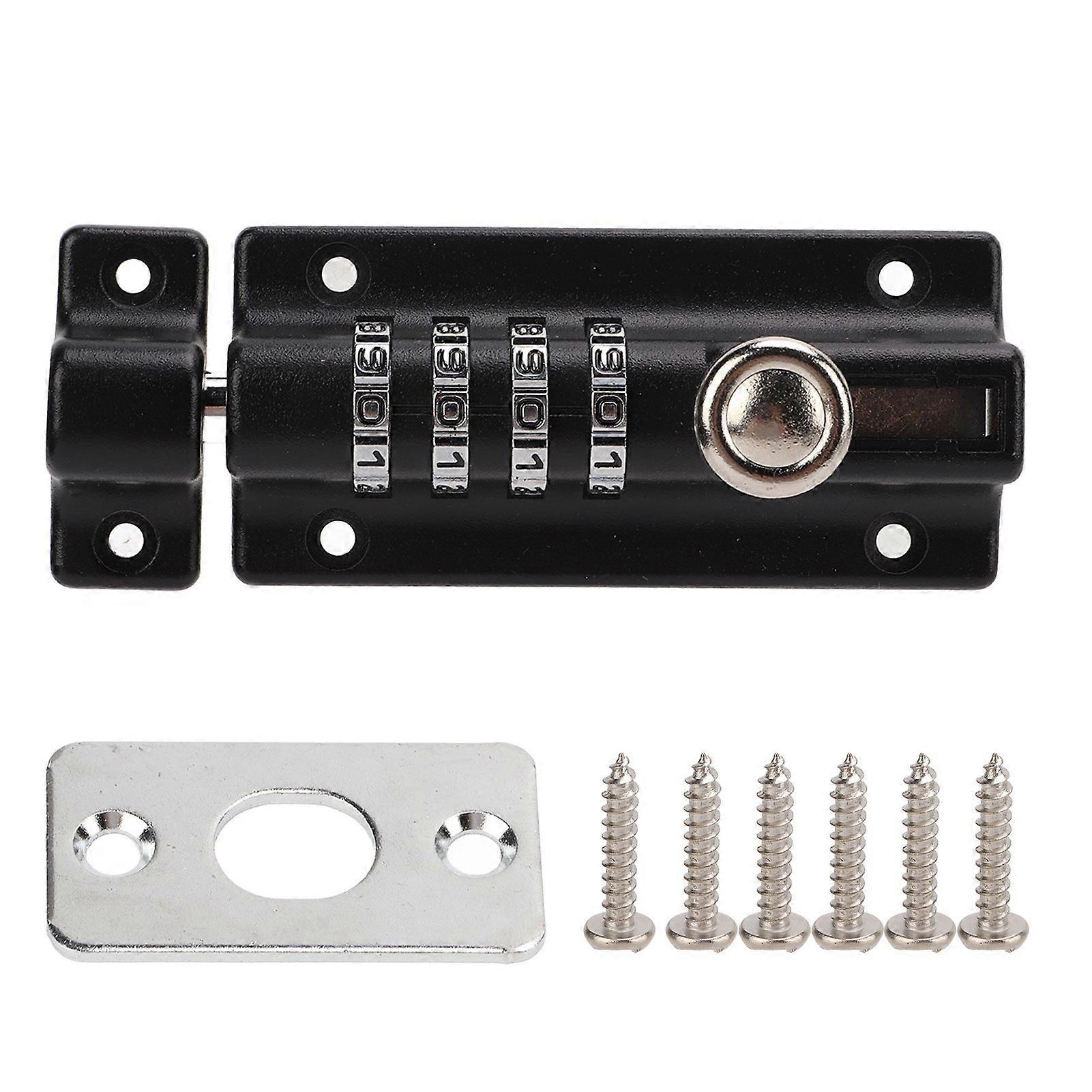 combination latch lock 4 digit black anti theft waterproof for window cabinet door file furniture