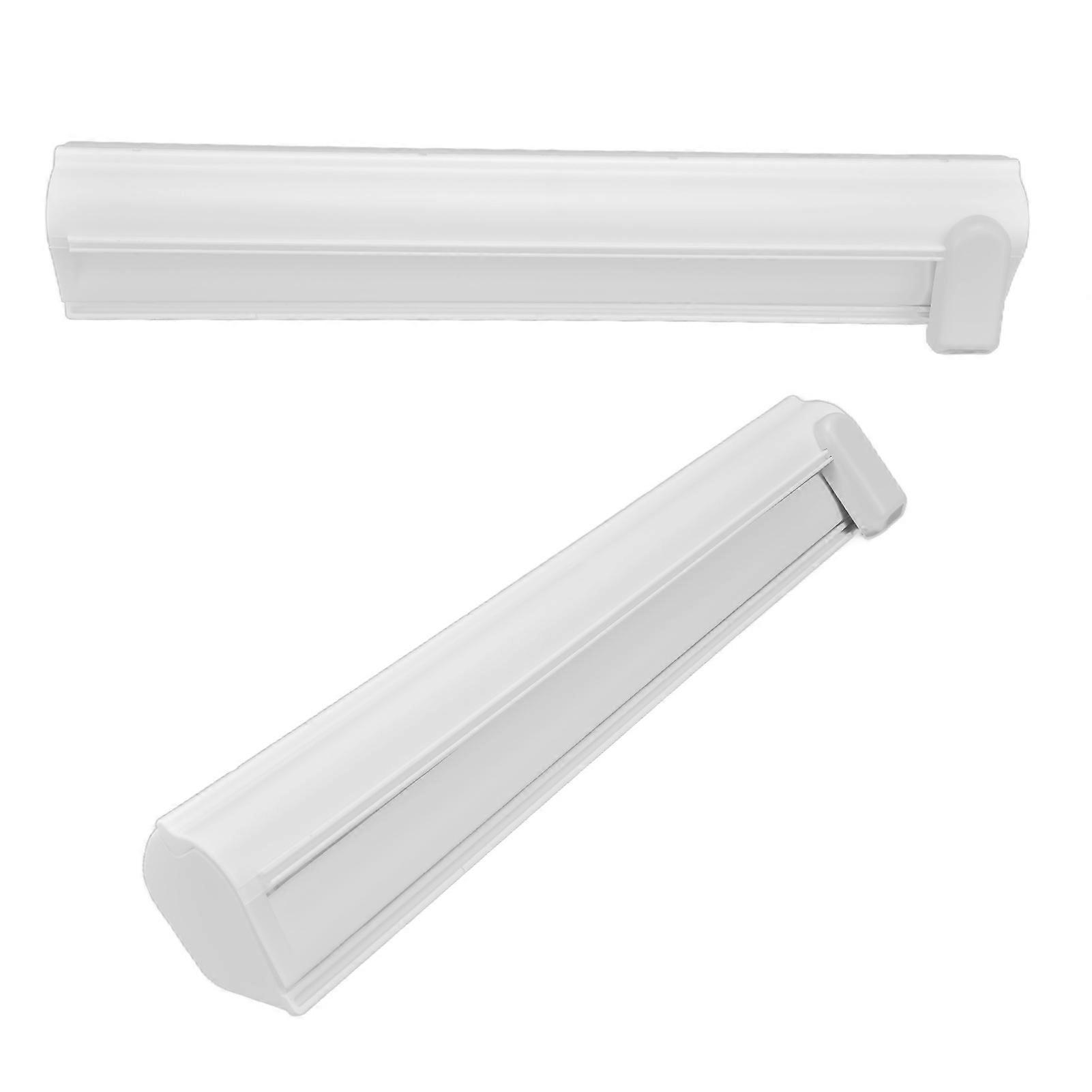 Adjustable Plastic Wrap Cutter with Magnet, 38x6.5x7cm White