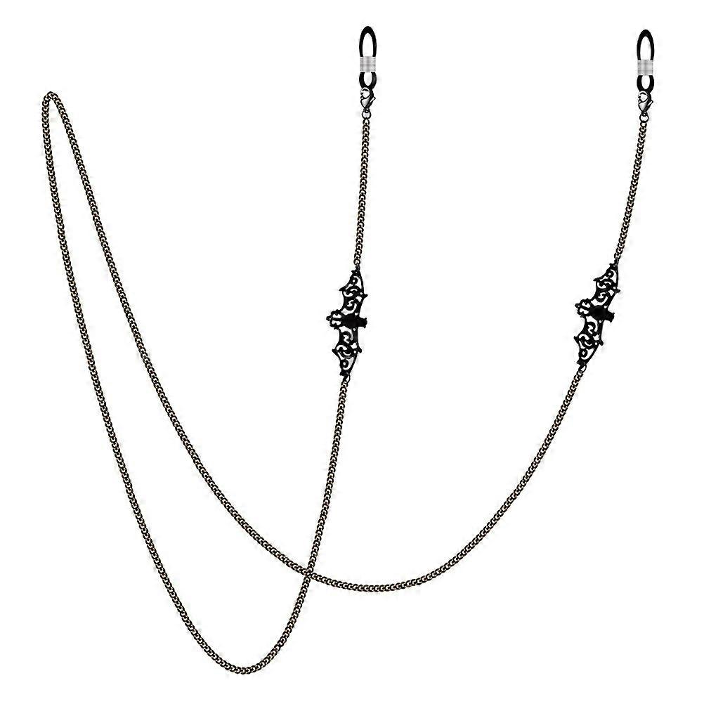 Mask Hanging Chain Black Copper Eyeglasses Accessory 1Pcs