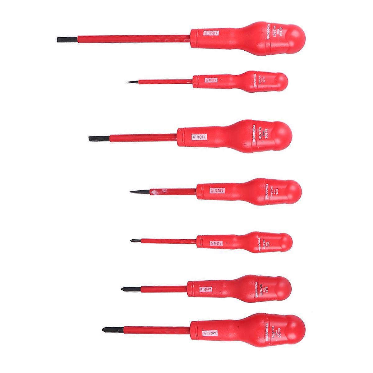 Insulated Screwdrivers Manual Operation 21 Pcs Multifunctional Tools For Professional Maintenance Red