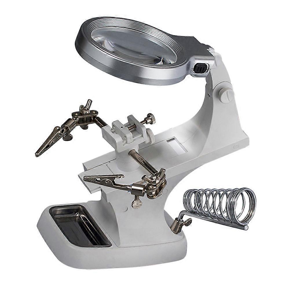 Welding Magnifier Led Magnifier Lamp Maintenance Hobbyists Big Lens 75mm Diameter Energy Saving Square Base 1Pcs