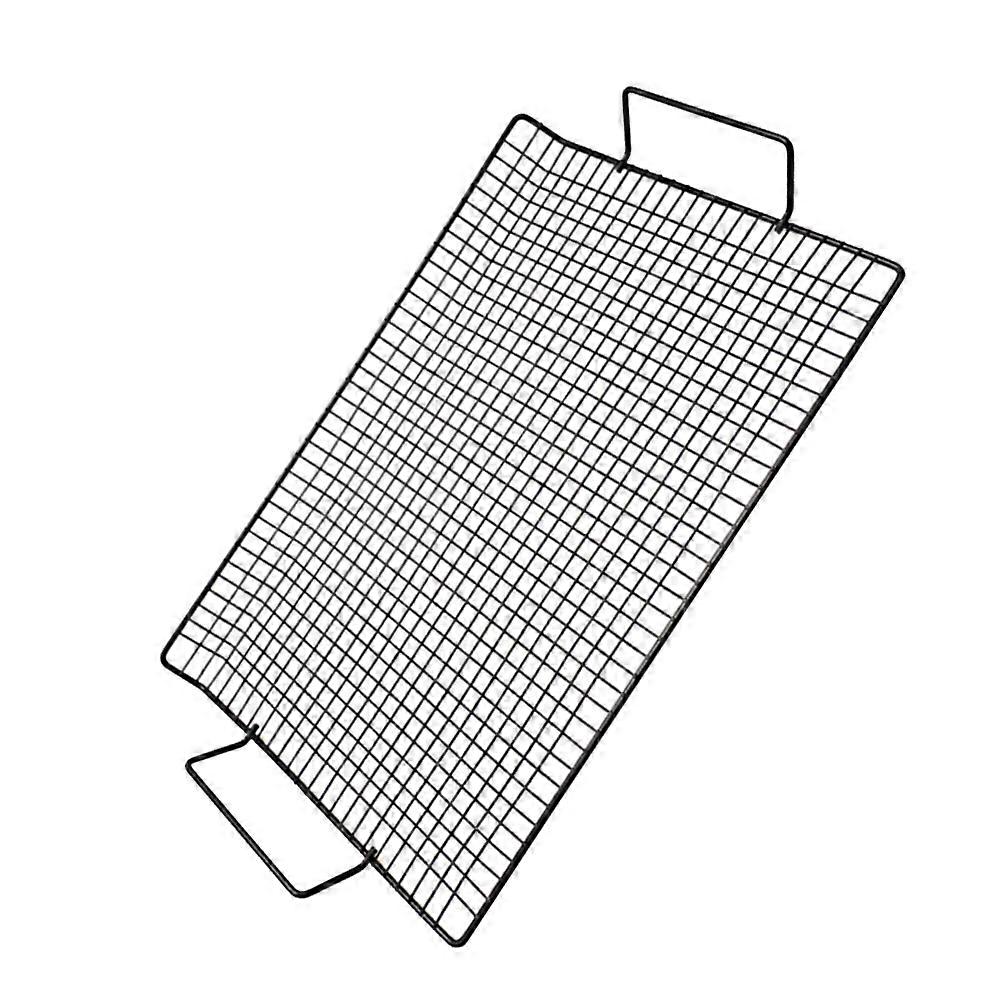 Barbecue Net Grill Rack for Barbecue 2Pcs Portable Non-Stick Iron Rack