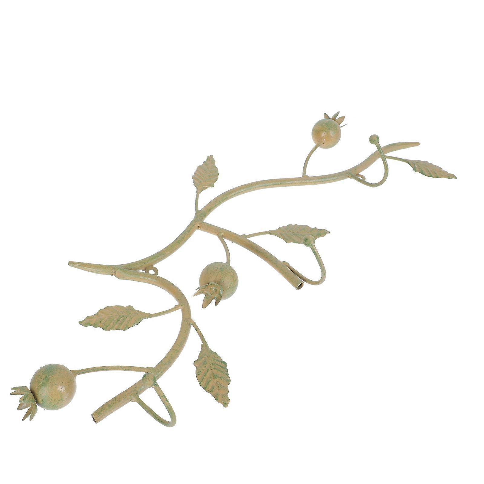 Decorative Iron Tree Leaves Wall Hook for Hanging Use 3Pcs Rustic Hooks