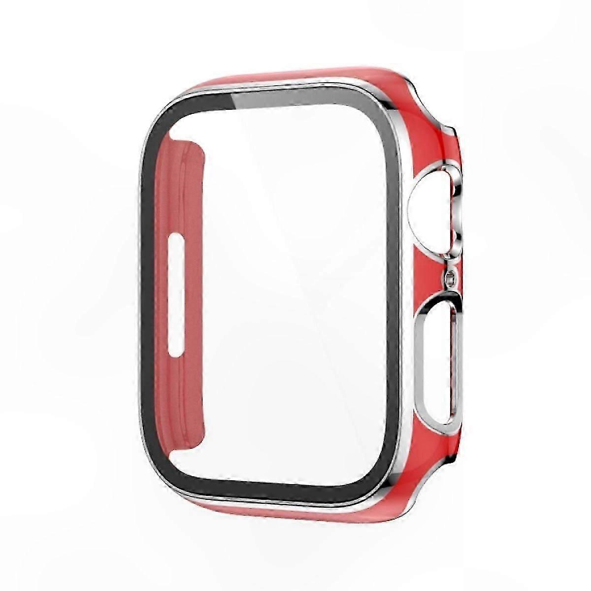 2-Pack Tempered Glass Screen Protector Cases for 41mm Smartwatch Series 7/8, Ultra-Thin Full Coverage Bumper Protection