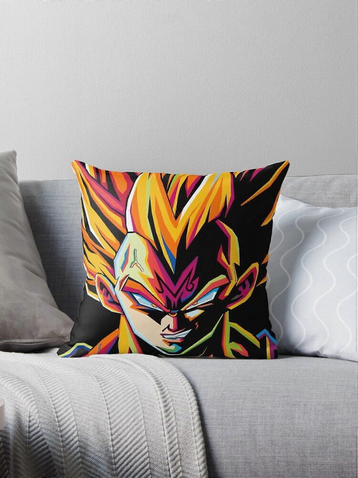 Capas de almofada AIVO Dragon Ball Majin Vegeta, capas de almofada, capa de sofá, polegadas, dois lados