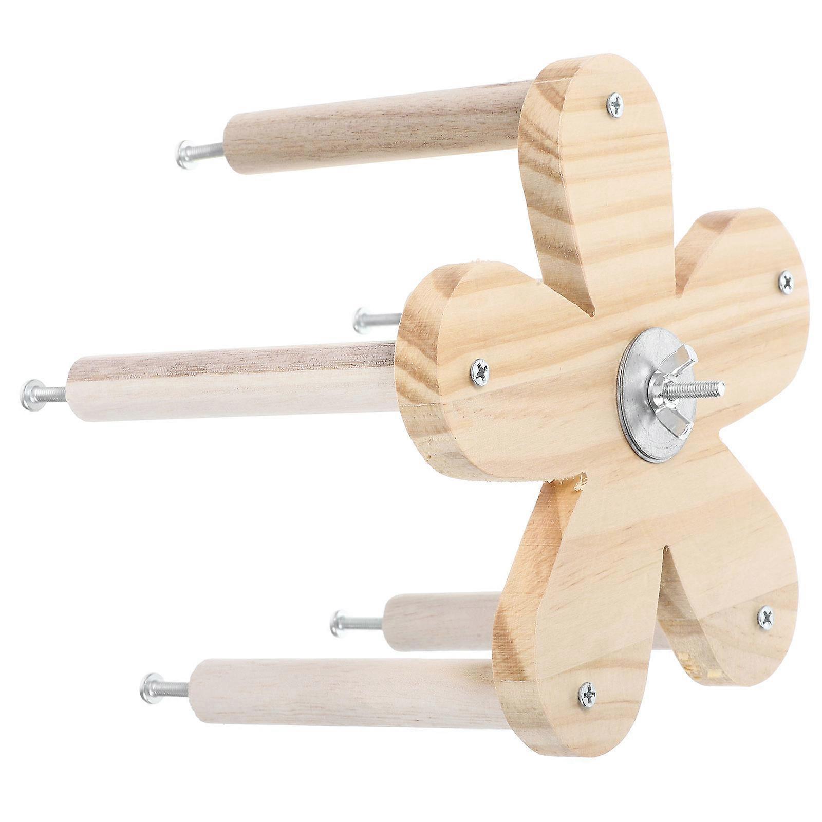 Bird Perch Wooden Stand for Budgerigar Fun and Exercise 4Pcs