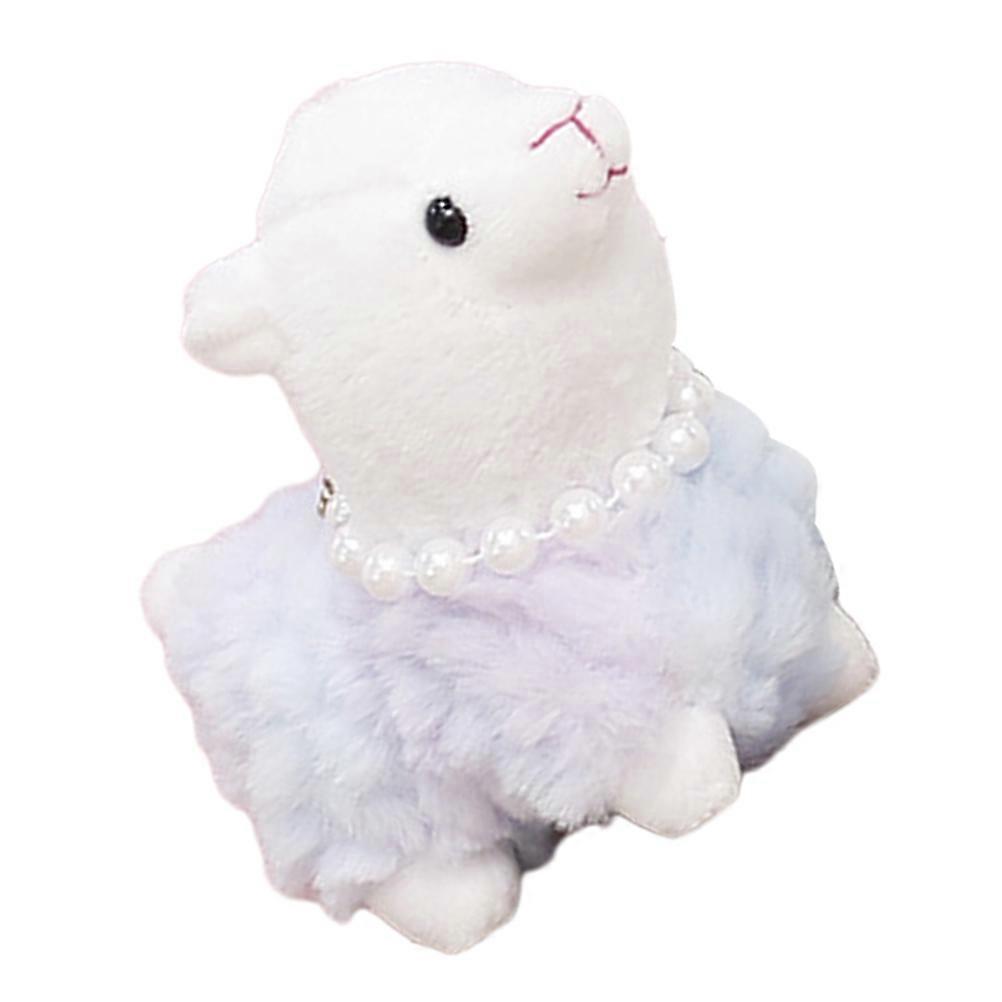 Purple Alpaca Keychain Charm Plush Alpaca Keychain Decor for Decoration Use 4Pcs