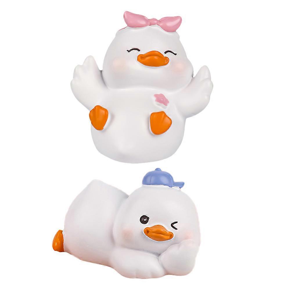 Resin Duck Statue for Decoration 6Pcs Tabletop Decor