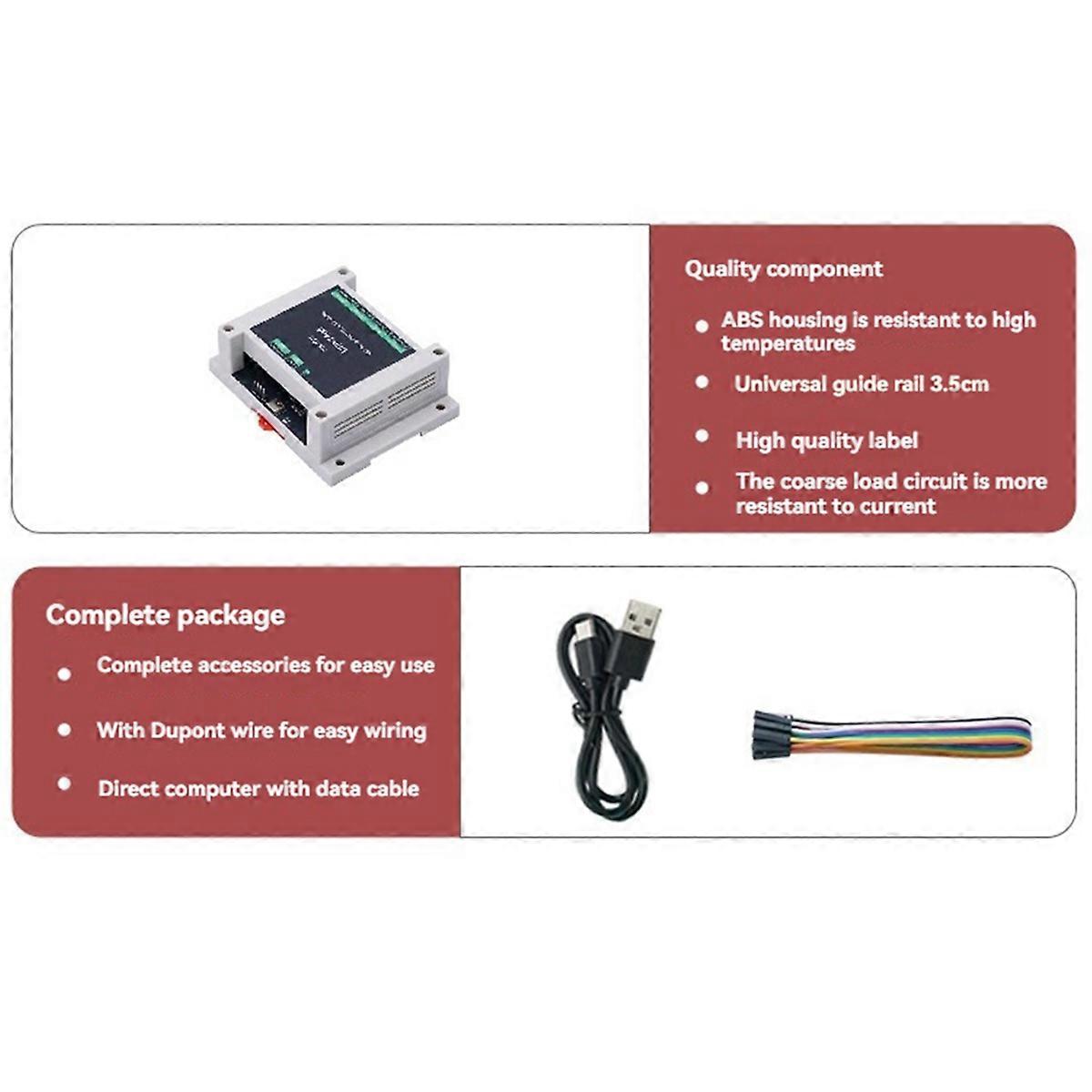 Industrial Control Board USB Relay PRO 4-Way Relay Isolation Rail