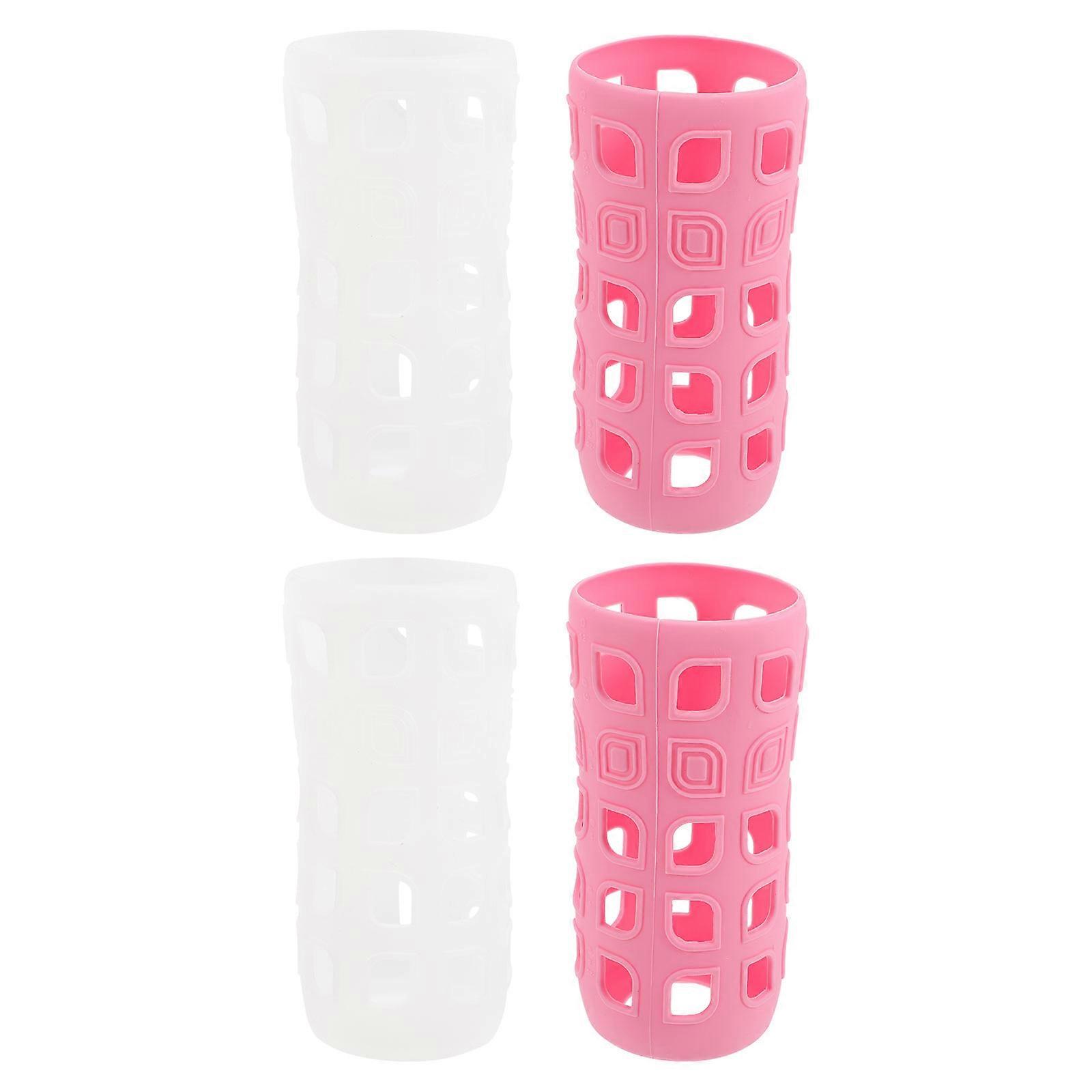 Water Bottle Sleeve Silicone Bottle Protector with Anti-Scald Function 8Pcs