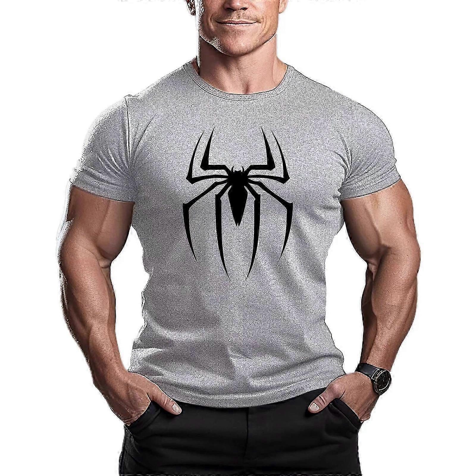 Spider-man Gym Training Top Short Sleeve T-shirt For Mens