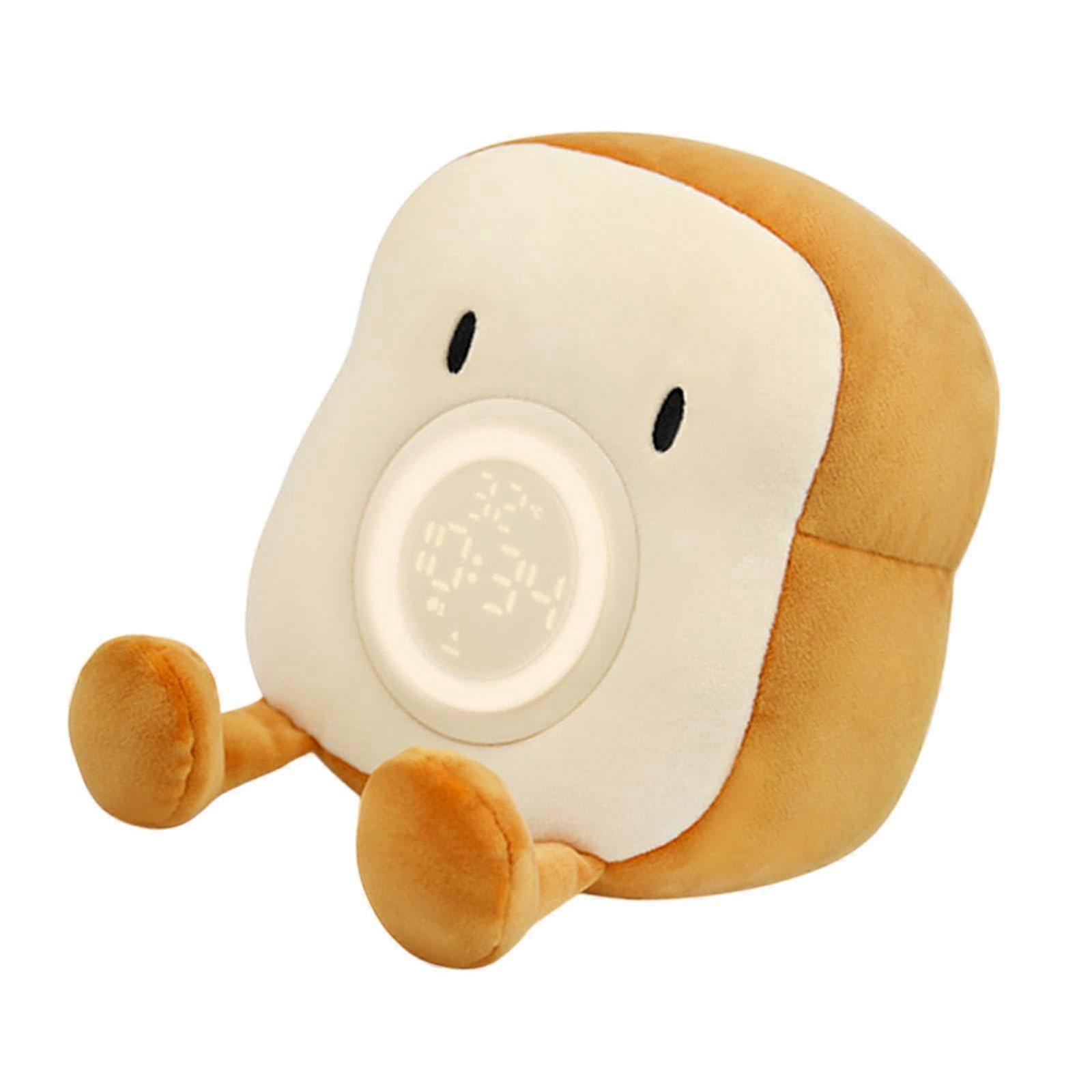 Plush Wake Up Lamp with Adjustable Cartoon Night Light for Bedrooms and Living Rooms, Soft Bed Clock for Study Rooms