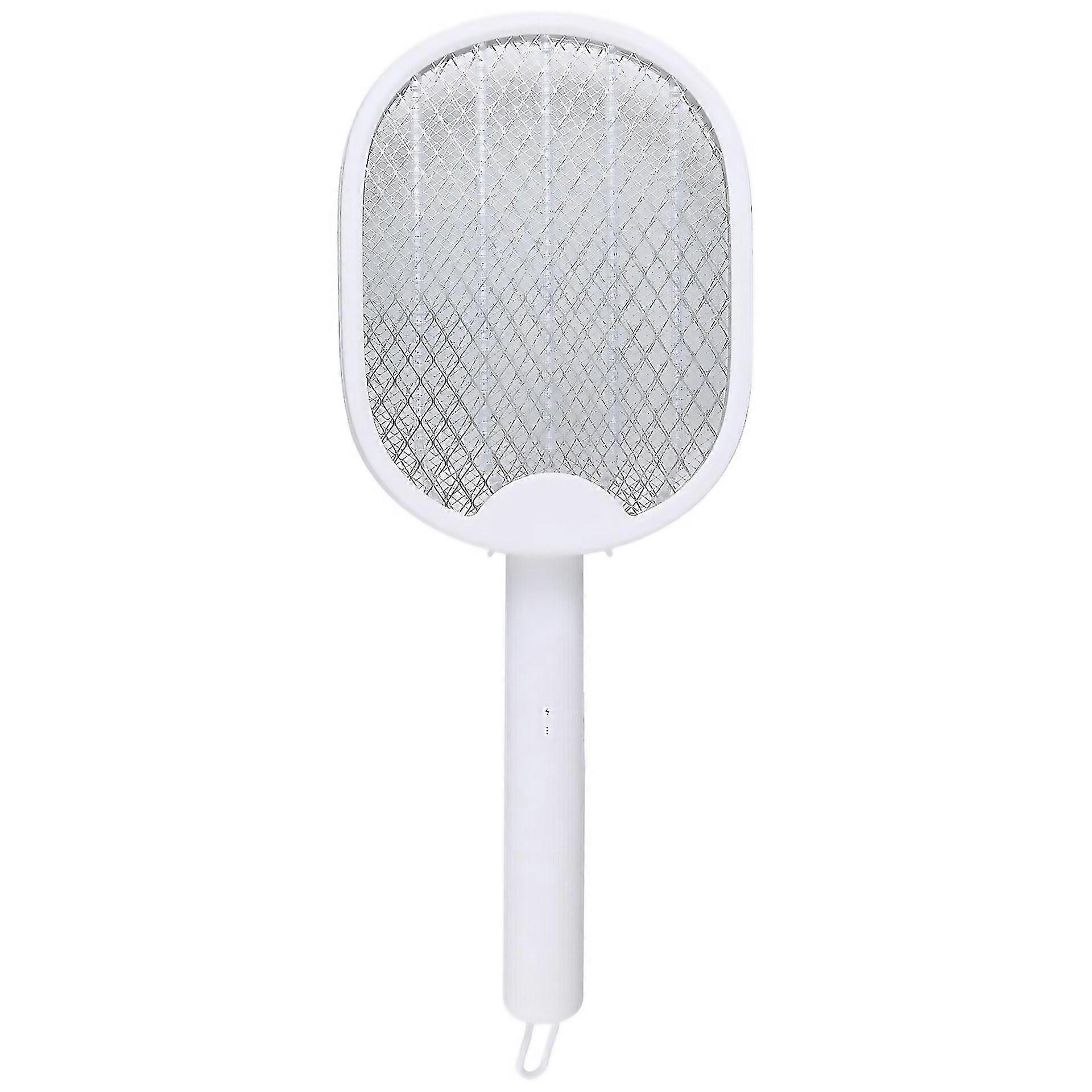 For Multifunctional Rotating Folding Electric Mosquito Swatter White