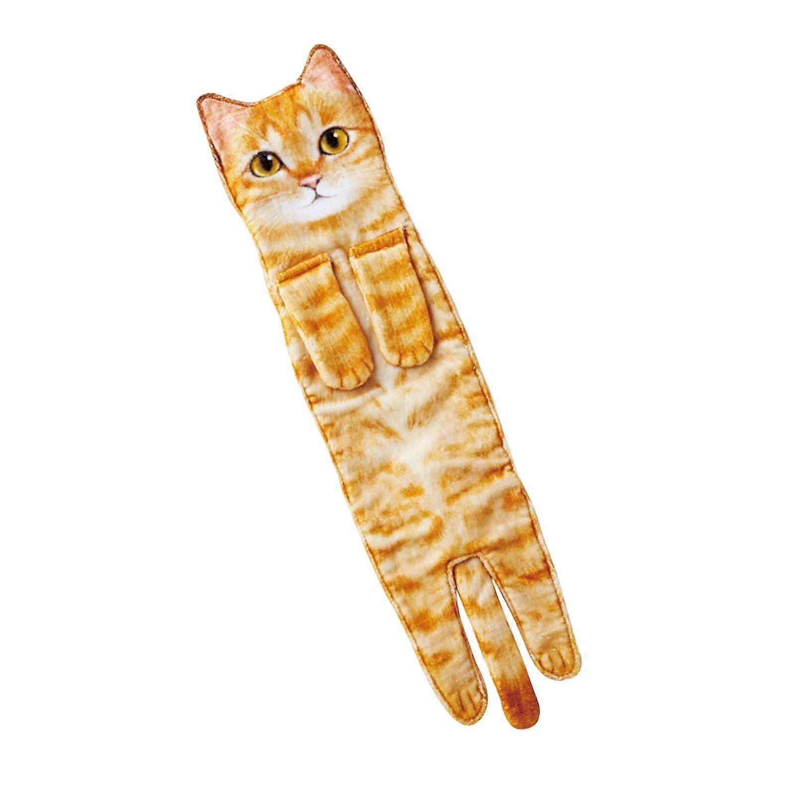 Soft and Absorbent Cat Funny Hand Towels for Multipurpose Bathroom Kitchen