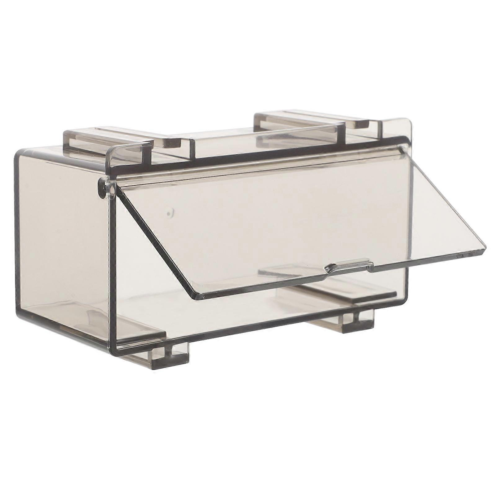 Small Model Car Display Case Light Grey Plastic with Clear Visibility for Cars Model Storage Box