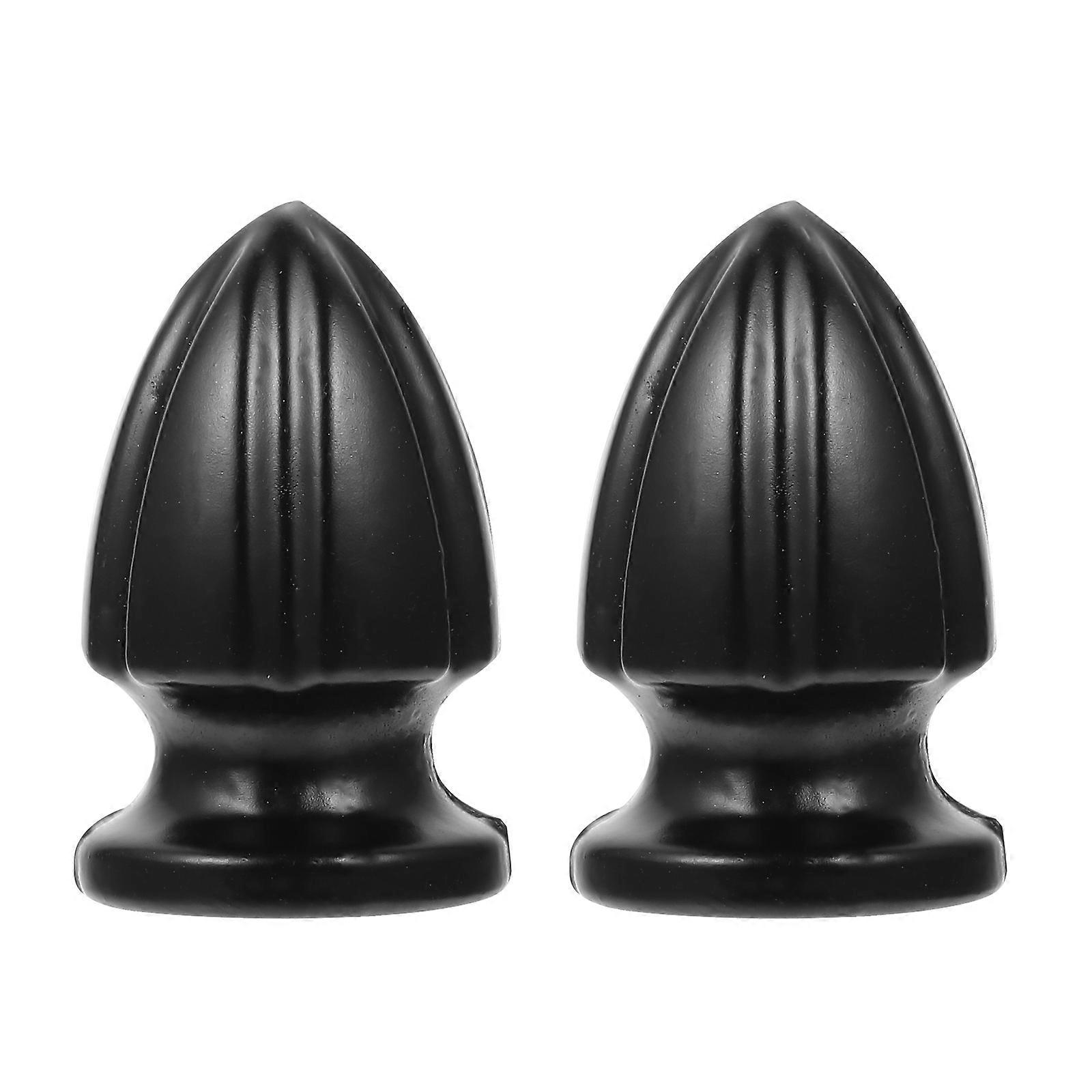 Decorative Black Table Light Finial 6Pcs Lampshade Knob Set